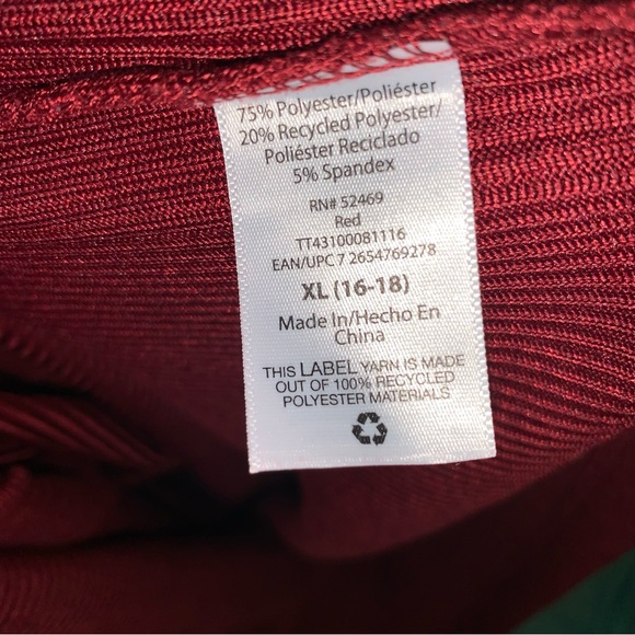 Time and Tru Burgundy Red Co-ord Cardigan and Skirt Set Size XL - Picture 8 of 9